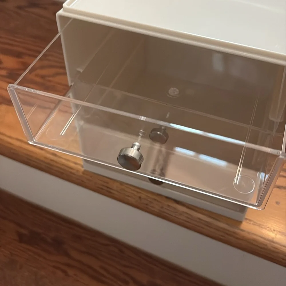 Cream and Transparent Storage Drawer. New